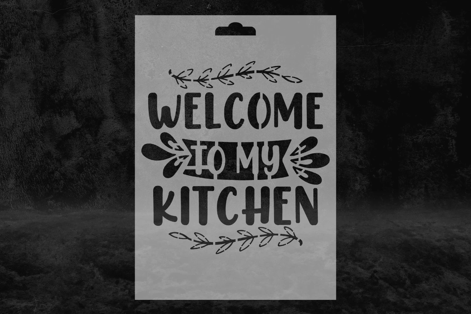 Welcome To My Kitchen Stencil, Mutfak Stencil görsel 2